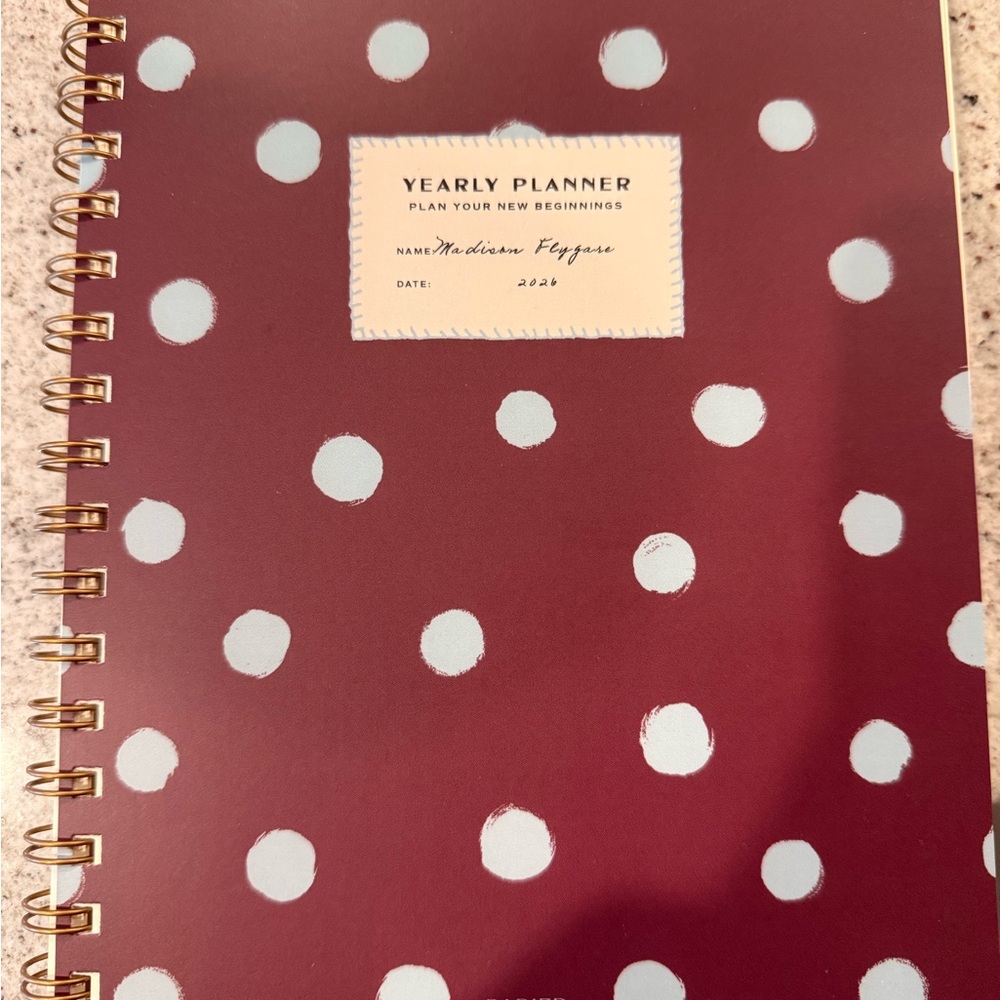 Papier Polka Dot Yearly Planner